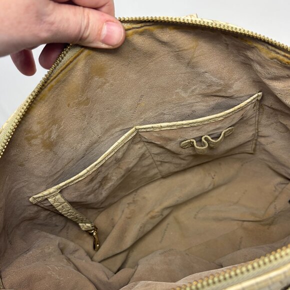 Brahmin cream Duxbury satchel bag embossed leather - Picture 11 of 16